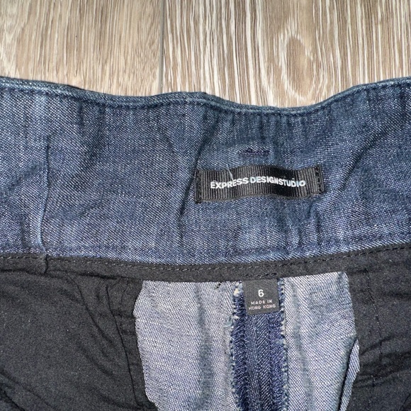 Express High Waist Belted Denim Trousers - Picture 4 of 4